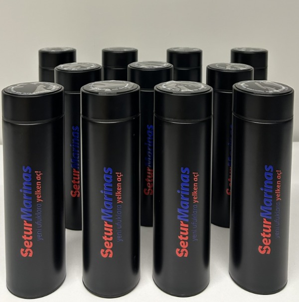 450 ML Isı Derecesi Gösteren Dijital Göstergeli Çelik Termos 422